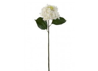 Bílá dekorační květina Hortenzie - 51cm