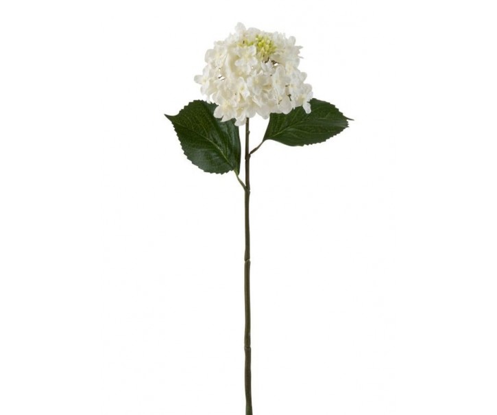 Bílá dekorační květina Hortenzie - 51cm J-Line by Jolipa