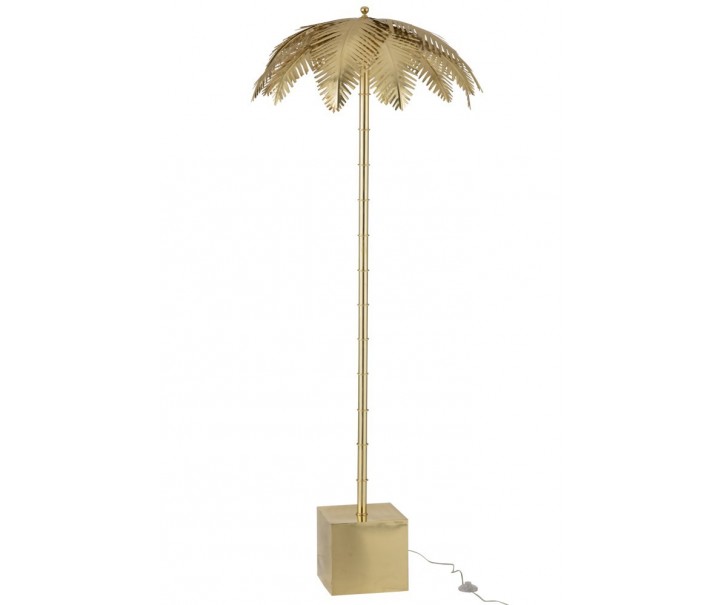 Zlatá kovová stojací palmová lampa Coconut - Ø 77*210 cm J-Line by Jolipa