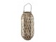 Šedohnědá dřevěná lucerna Romaine S - Ø 32*66 cm J-Line by Jolipa