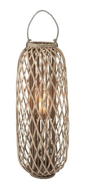 Šedohnědá dřevěná lucerna Romaine L - Ø 38,5*96,5 cm J-Line by Jolipa Šedohnědá dřevěná lucerna Romaine L - Ø 38,5*96,5 cm J-Line by Jolipa