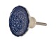 Keramická knopka s modro-bílým květinovým ornamentem – Ø 4*4 cm Clayre & Eef