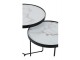 Set 2 odkládacích stolků v marble designu Helaine - Ø 45*55 cm J-Line by Jolipa