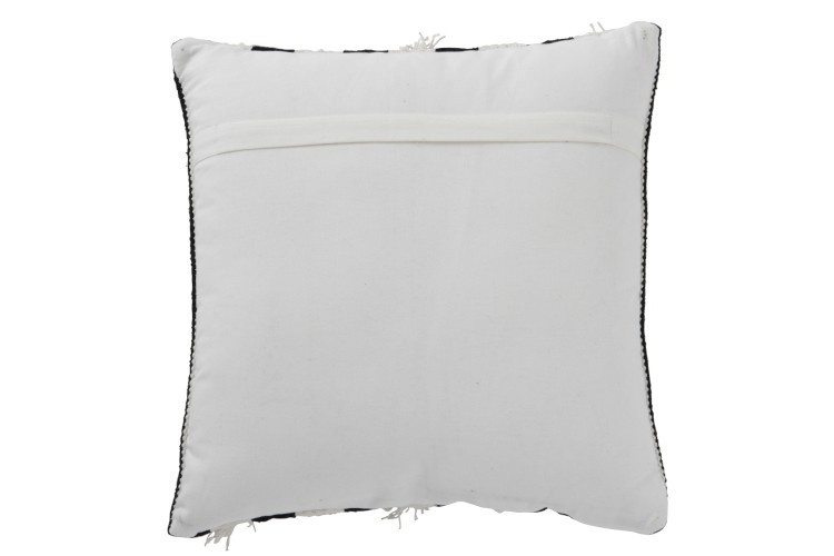 Černo-bílý pruhovaný polštář s třásněmi Monochrome - 45*45 cm J-Line by Jolipa Černo-bílý pruhovaný polštář s třásněmi Monochrome - 45*45 cm J-Line by Jolipa