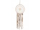 Hnědý lapač snů s korálky a peříčky Boho - Ø 25*78cm J-Line by Jolipa