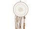 Hnědý lapač snů s korálky a peříčky Boho - Ø 25*78cm J-Line by Jolipa