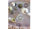 Kovovo-skleněná úchytka s designem hodin Paris – Ø 3*4 cm Clayre & Eef