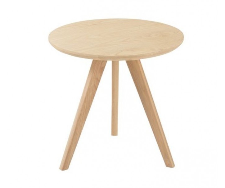 Přírodní odkládací stolek Scandinavian - Ø 50*49cm J-Line by Jolipa