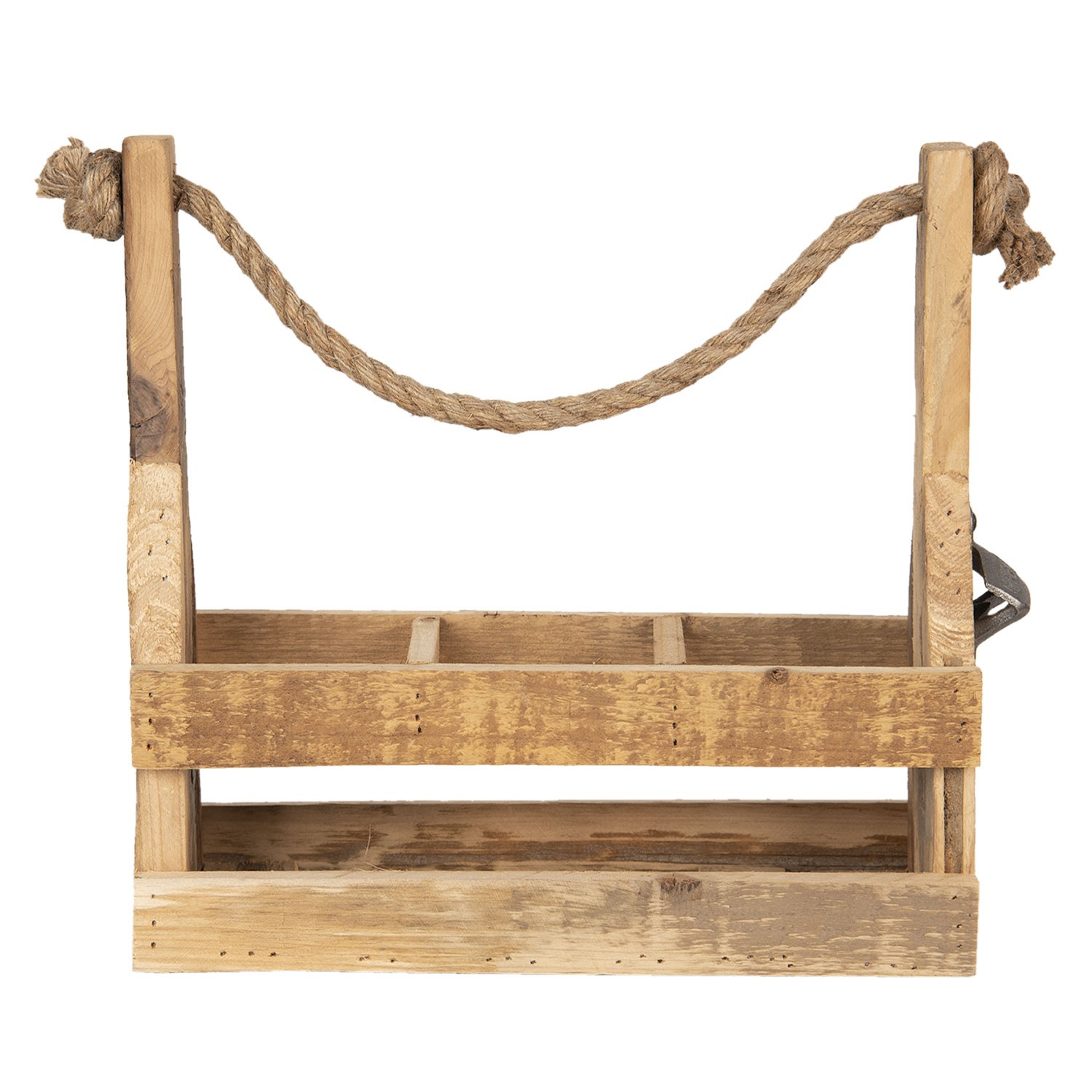 Dřevěná retro bedýnka na 3láhve s otvírákem - 32*11*32 cm Clayre & Eef Dřevěná retro bedýnka na 3láhve s otvírákem - 32*11*32 cm Clayre & Eef