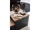 Hnědá skleněná váza / svícen Dark Brown S - 14*14*14 cm J-Line by Jolipa