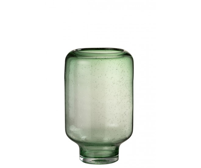 Zelená skleněná váza / svícen Light Green L - 22*22*35,5 cm J-Line by Jolipa