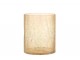 Žluto hnědý skleněný svícen s popraskáním L - 15*15*18 cm J-Line by Jolipa
