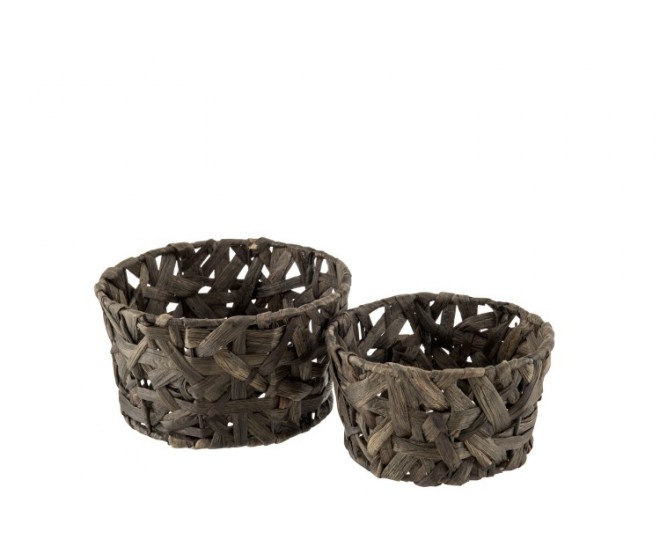 Set 2 košíků z rákosu Orabelle – 23*23*13 cm J-Line by Jolipa
