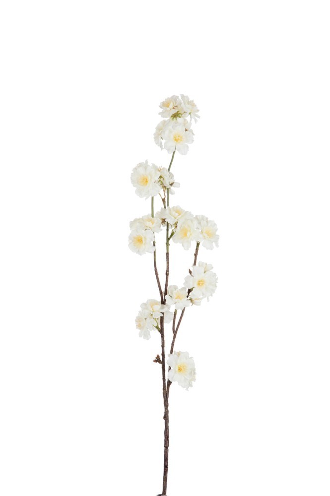 Dekorační umělá větvička s krémovými květy Kersenboom - 77,5 cm J-Line by Jolipa Dekorační umělá větvička s krémovými květy Kersenboom - 77,5 cm J-Line by Jolipa