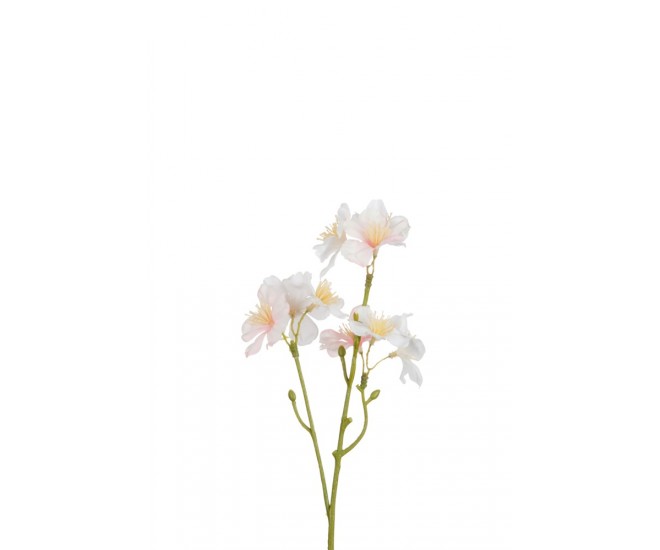 Dekorační umělá větvička s růžovými květy Kersenboom - 25 cm J-Line by Jolipa