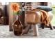 Hnědá kožená lavice v podobě gymnastické Cognac - 91*36*48 cm J-Line by Jolipa
