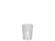 Skleněný svícen Chuck s bílou patinou L - 6*6*9 cm J-Line by Jolipa