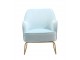 Světle modré sametové křesílko Firenze light blue - 65*75*80cm Collectione