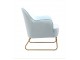 Světle modré sametové křesílko Firenze light blue - 65*75*80cm Collectione