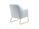 Světle modré sametové křesílko Firenze light blue - 65*75*80cm Collectione