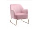 Růžové sametové křesílko Firenze pink - 65*75*80cm Collectione