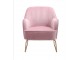 Růžové sametové křesílko Firenze pink - 65*75*80cm Collectione