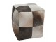 Čtvercový puf z kravské kůže - 44*44*46 cm J-Line by Jolipa