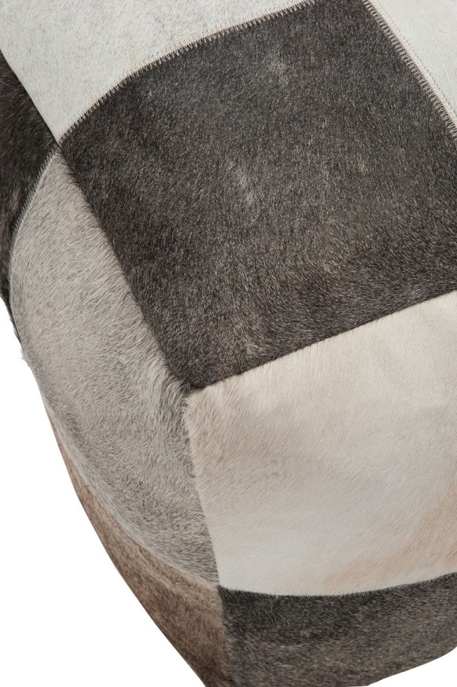 Čtvercový puf z kravské kůže - 44*44*46 cm J-Line by Jolipa Čtvercový puf z kravské kůže - 44*44*46 cm J-Line by Jolipa