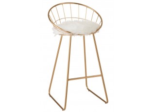 Zlatá kovová barová stolička Charlotte gold - 52*51*100cm