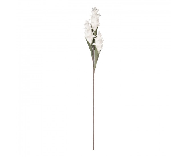 Bílá umělá květina s listy Rosaire - 106 cm Clayre & Eef