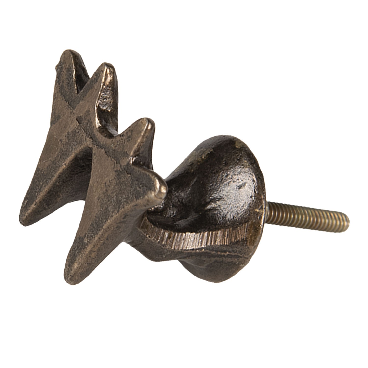 Hnědá kovová úchytka Kachní nohy - 4*4 cm Clayre & Eef Hnědá kovová úchytka Kachní nohy - 4*4 cm Clayre & Eef