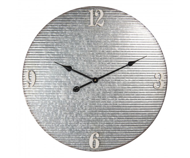 Nástěnné kovové hodiny Balast – Ø 60*5 cm / 1*AA Clayre & Eef