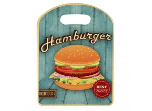 Malé servírovací keramické prkénko Hamburger - 15*20 cm