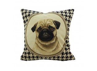 Gobelínový oboustranný polštářek Mops - 32*15*32 cm