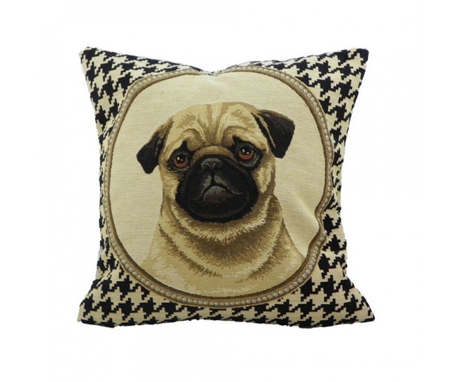 Gobelínový oboustranný polštářek Mops - 32*15*32 cm Mars & More 