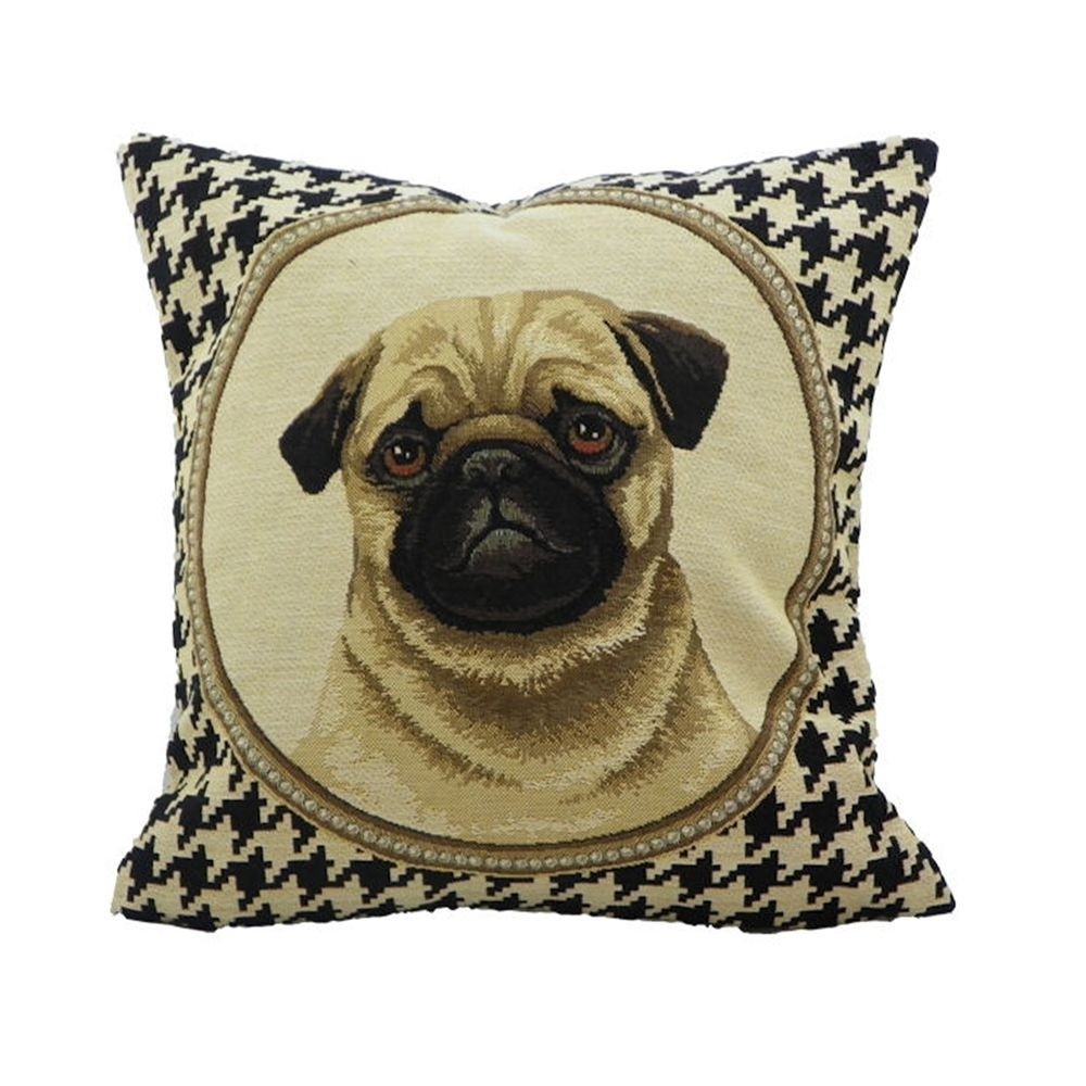 Gobelínový oboustranný polštářek Mops - 32*15*32 cm