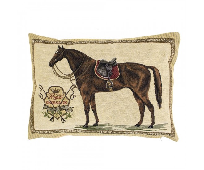 Gobelínový polštář Kůň Royal Dressage - 45*15*31cm Mars & More 