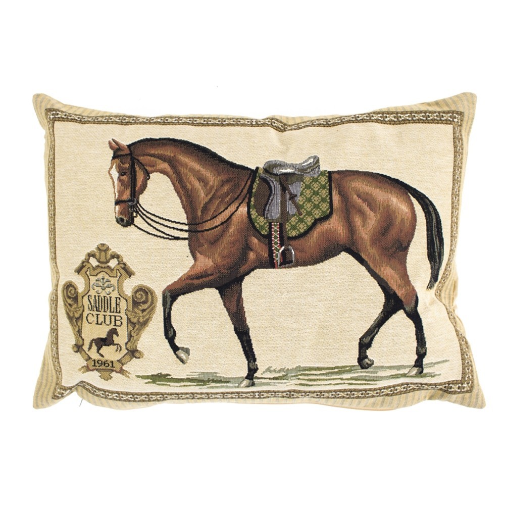 Gobelínový polštář Kůň Saddle Club - 45*15*31cm Mars & More Gobelínový polštář Kůň Saddle Club - 45*15*31cm Mars & More