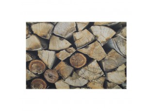 Rohožka před dveře s motivem dřevěných polen - 75*50*1cm