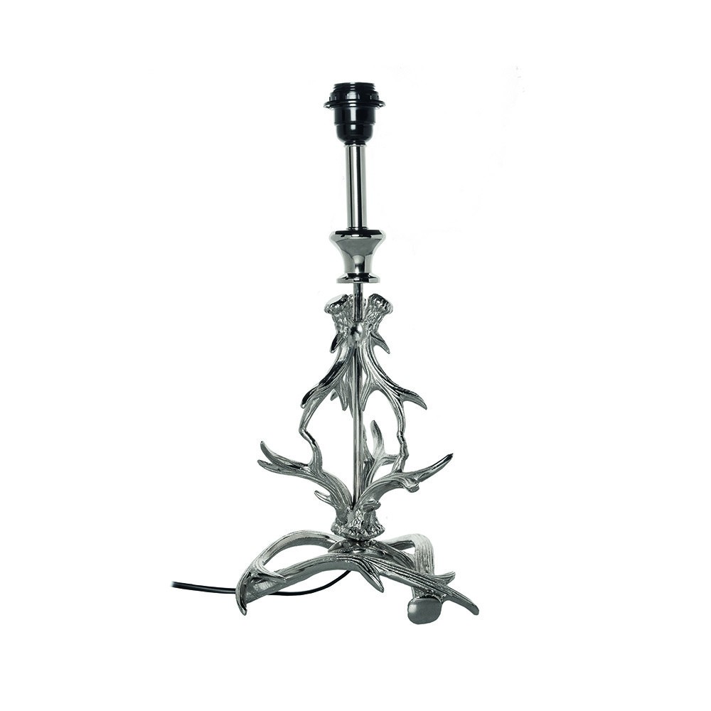Stříbrná stolní lampa s imitací parohů - 23*23*60cm