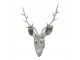 Sříbrná nástěnná dekorace hlava jelena Deer L - 45*30*65cm Mars & More 