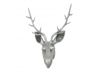 Sříbrná nástěnná dekorace hlava jelena Deer L - 45*30*65cm