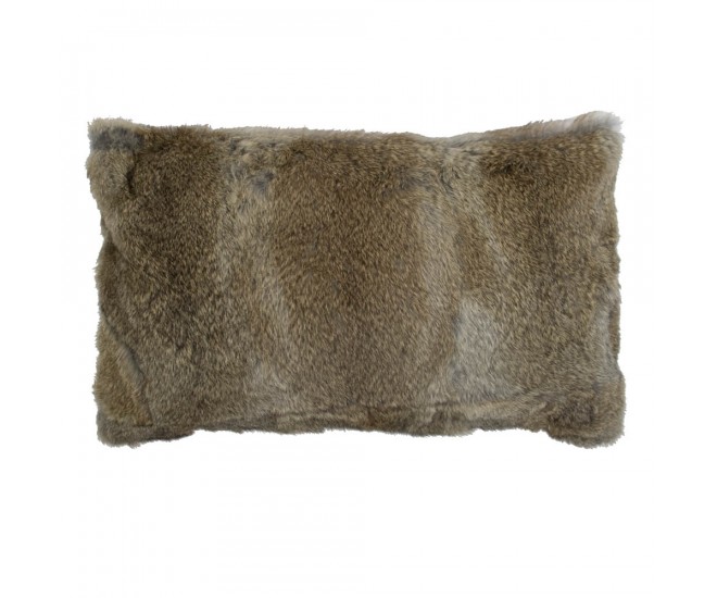 Polštář z králičí kůže Rabbi hnědá - 50*30*10cm Mars & More 