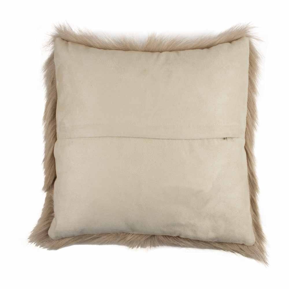 Krémový polštář s delším chlupem z kozí srsti - 40*40*10cm Mars & More Krémový polštář s delším chlupem z kozí srsti - 40*40*10cm Mars & More