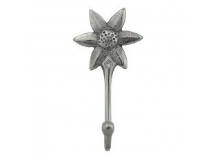 Stříbrný kovový háček květina - 6*3*11cm