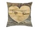 Plátěný polštář dřevěné srdce Wooden heart - 50*10*50cm Mars & More 