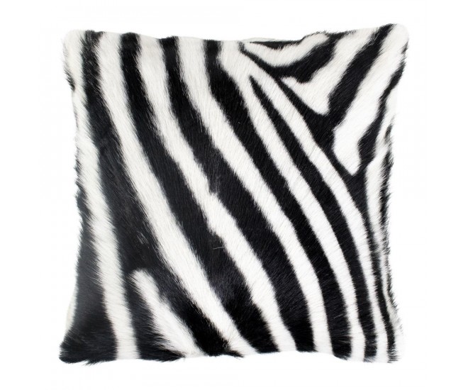 Kožený polštář dekor zebra - 40*40*10cm Mars & More 