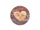 Dezertní talíř dřevěné srdce Wooden heart - 19*19*2cm Mars & More 
