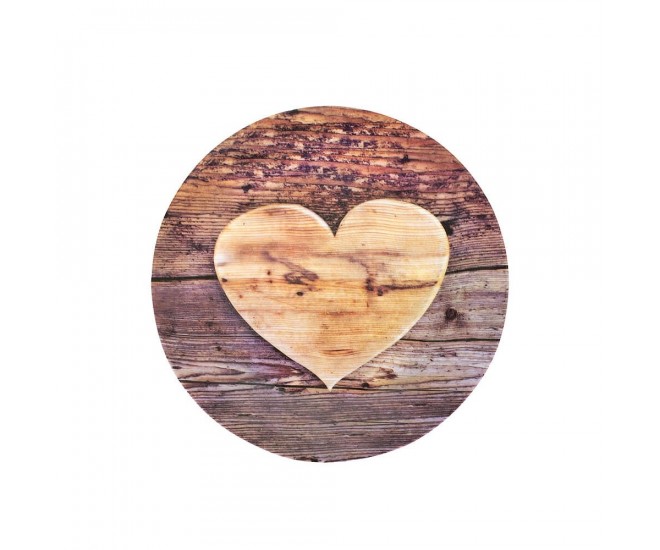 Dezertní talíř dřevěné srdce Wooden heart - 19*19*2cm Mars & More 