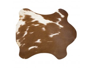 Prostírání z hovězí kůže hnědá/bílá - 30*48*1cm